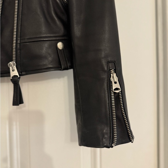 Mackage Black Leather Biker Jacket - Picture 9 of 9